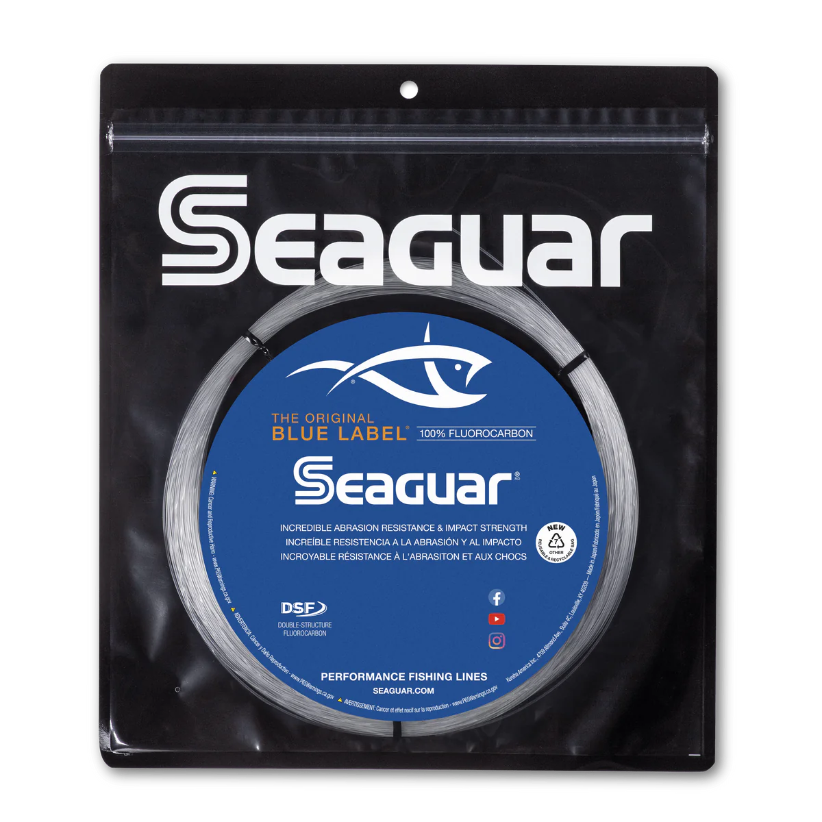 Seaguar Blue Label Big Game Fluorocarbon Leader 110M Coil