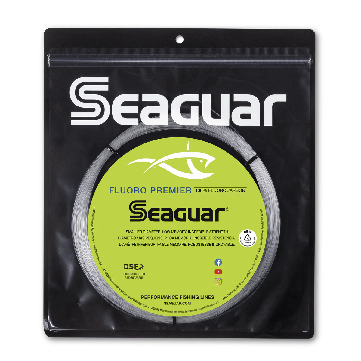 Seaguar Premier Big Game Fluorocarbon Leader 25Yd Coil