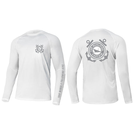 Qualified Captain Sun Crew Long Sleeve White